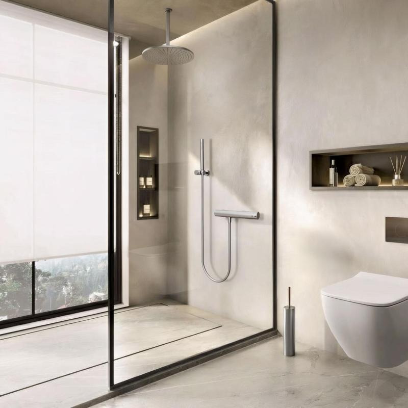 Waterevolution Flow Shower Thermostat with shower holder stainless steel T140TIE