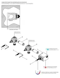 Waterevolution Flow upotettu suihkutermostaatti kolmella sulkuventtiilillä, mattamusta 1208916232