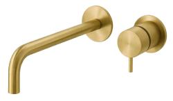 Waterevolution Flow upotettava pesuallashana, harjattu messinki, ulostulo 21 cm T116BLE-21