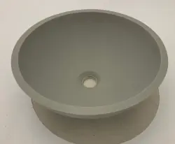 Solid-S Pure pöytämallinen pesuallas, pyöreä, matta, vaaleanharmaa, L41xK14cm, ilman ylivuotoaukkoa 1208919566