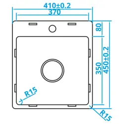 Caressi Basic Line RVS spoelbak 41x45 tasoallas, alttiasennus, päälliasennus hanapaikalla CABL37KR15 1208920570