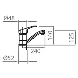 Caressi Basic Line Kromi yksikahvainen keittiöhana CABL110CH 1208920582