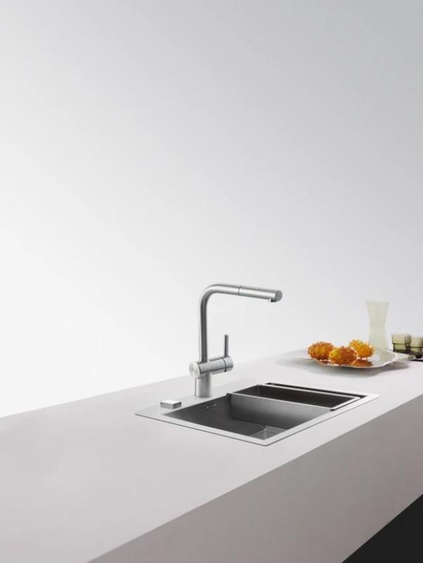 Franke RVS harjattu keittiöhana Atlas Neo, ulosvedettävä suutin inox 115.0521.438