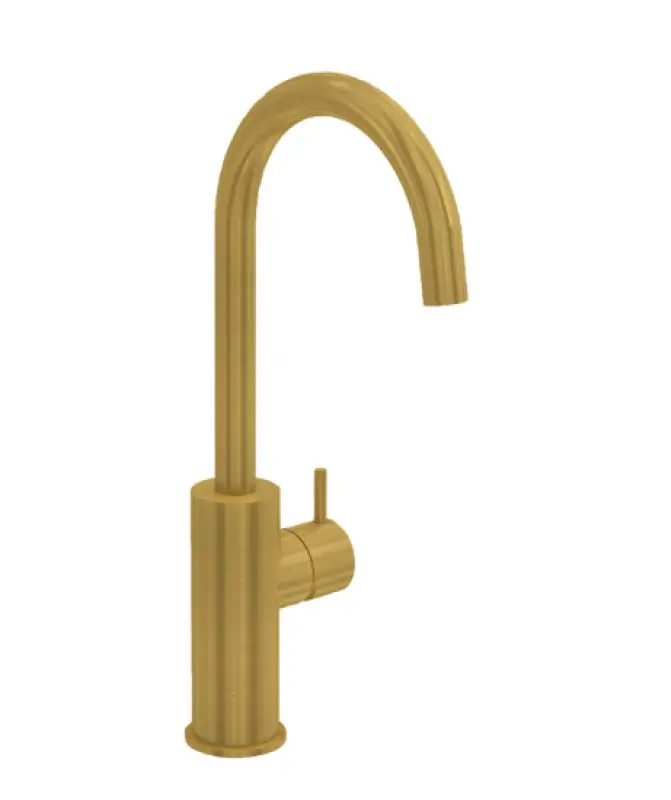 Waterevolution Flow high model brushed brass sink faucet T1121FULE