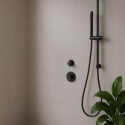 Waterevolution Flow inbouwdouchethermostaat met 1 omstelkraan mat zwart 1208920978
