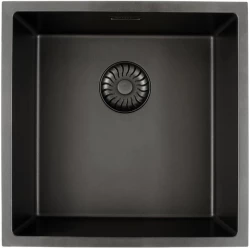 Caressi Black Line musta Quartz pesuallas 40cm päälle asennettava tai alapuolelle asennettava CAGRPP40BK-TU mustalla koripistokkeella 1208921310
