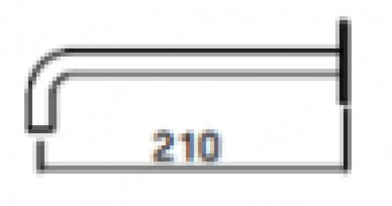 Waterevolution Flow Upouusi pesuallashana PVD valkokulta, ulostulo 21 cm T116BWGE-21