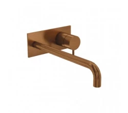 Waterevolution Flow upotettava pesuallas hana PVD Harjattu Kupari -peitelevyllä ja 21cm ulostulolla T1161CPE-21