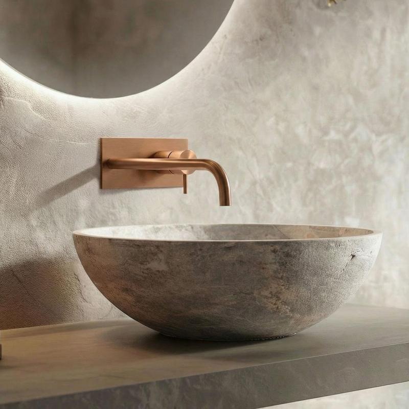 Waterevolution Flow upotettava pesuallashana peitelevyllä PVD harjattu kupari, ulostulo 21 cm T1161CPE-21