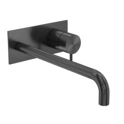 Waterevolution Flow upotettava pesuallashana peitelevyllä PVD Gun Metal, ulostuloputki 21 cm T1161GME-21