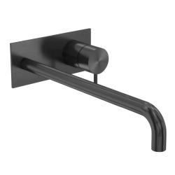 Waterevolution Flow inbouw wastafelkraan met afdekplaat PVD Gun Metal met uitloop 25cm T1161GME-25

Waterevolution Flow sisäänrakennettu pesuallashana peitelevyllä PVD Gun Metal, ulostulo 25 