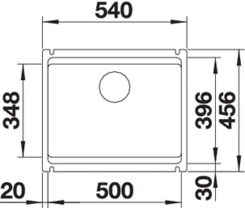 Blanco Etagon 500-U alakaapin pesuallas basaltti 525154