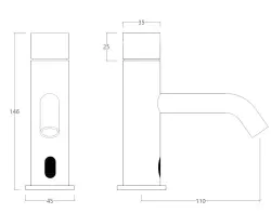 Waterevolution Flow elektroninen pesuallashana infrapuna 230 volttia mattavalkoinen T110EEBR