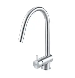 Waterevolution Flow keittiöhana massiivinen ruostumaton teräs ulosvedettävällä juoksuputkella T155IE