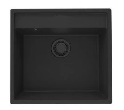 GraniteMy Bremen graniitti pesuallas 53x50 cm musta, päällirakenne, alusrakenne ja tasoon asennettava hananreikälevyllä 1208952256