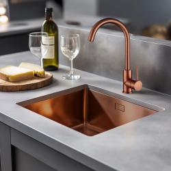 Lorreine 40SP kupari luksus ruostumaton teräs pesuallas kuparin väri PVD Copper 40x40 alapuolinen upotus ja päällipuolinen 1208952365