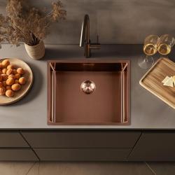 Lorreine 50SP-Copper Luxe RVS pesuallas kuparin värinen PVD Copper 50x40 alakiinnitys, tasokiinnitys ja päällikiinnitys 1208952369