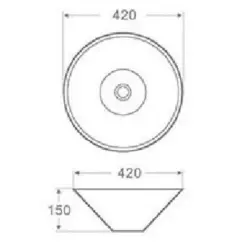 OUTLET Blusani Cera Pyöreä pesuallas 42x42x15 cm, valkoinen BS204405