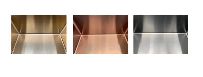 Ausmann Weser ruostumaton teräsallas kuparivärinen PVD Copper 55x51, hananreikä, alakaappi, tasoasennus ja pinta-asennus 080938