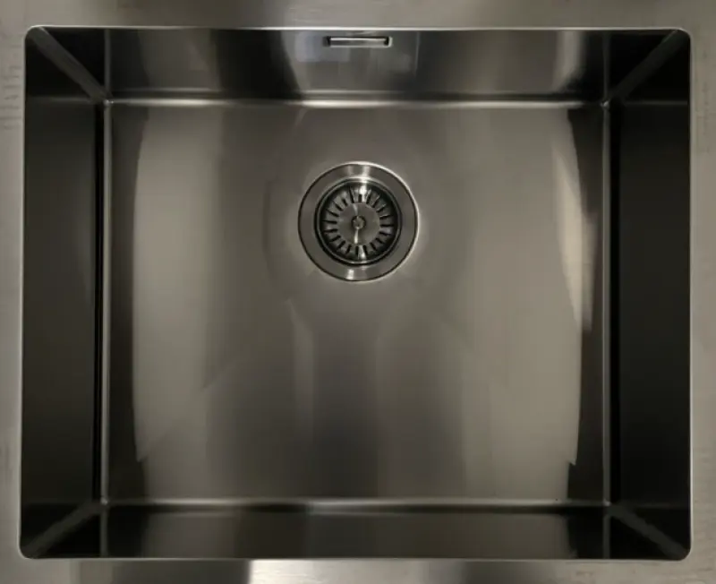 Ausmann Mosel ruostumaton teräsallas, antrasiittivärinen PVD Gun Metal 40x40, alakaappi, tasoasennus ja pinta-asennus 067106