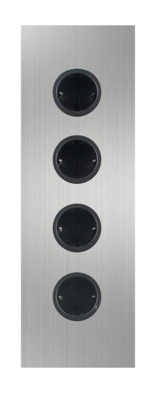 Indux Corner Energiasäiliö, 4 pistorasiaa, maadoitettu, ruostumaton teräs 1208953218