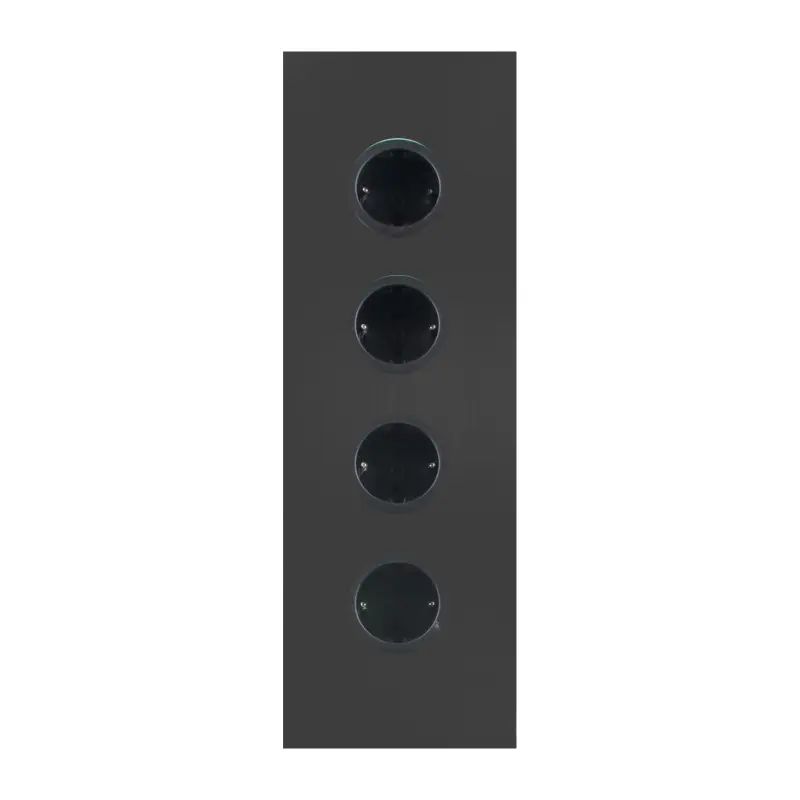 Power socket with 4 earthed outlets black 1208953219