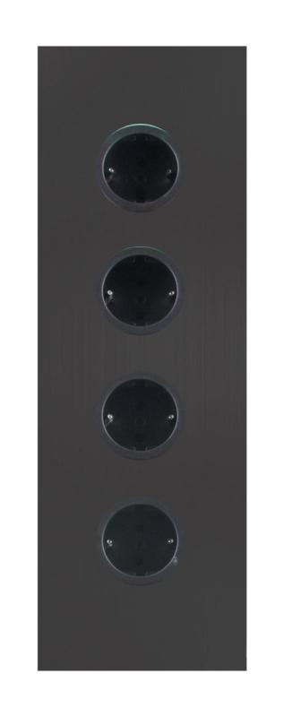 Indux Corner Еnergiezuil, 4 pistorasiaa, maadoitettu, musta 1208953219