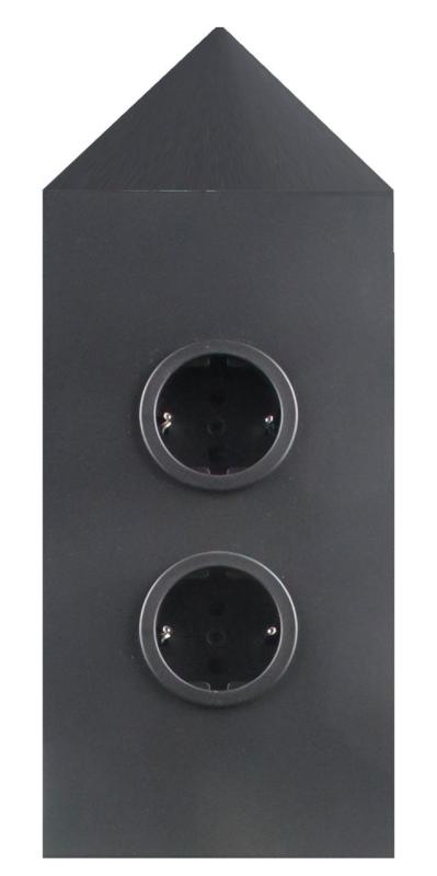 Indux Corner Еnergiezuil 2 pistorasialla Randaarde Hoek Musta 1208953221