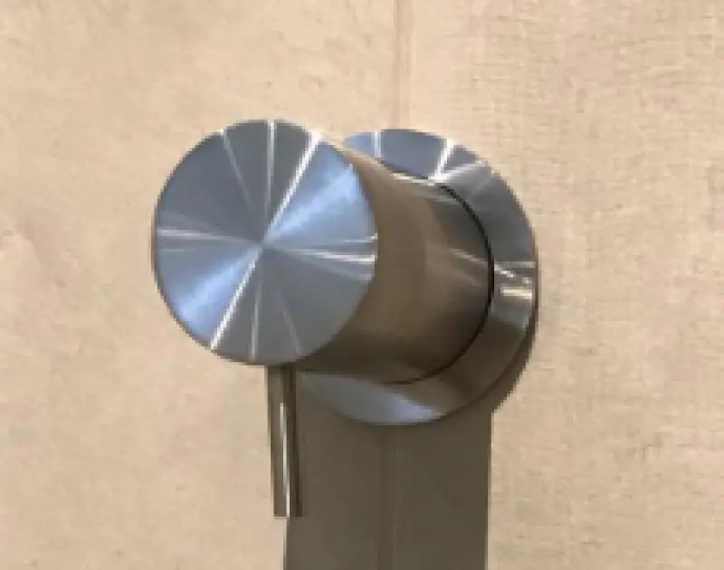 Waterevolution Flow concealed 2 exits diverter brushed brass with round rosette T1482RLE