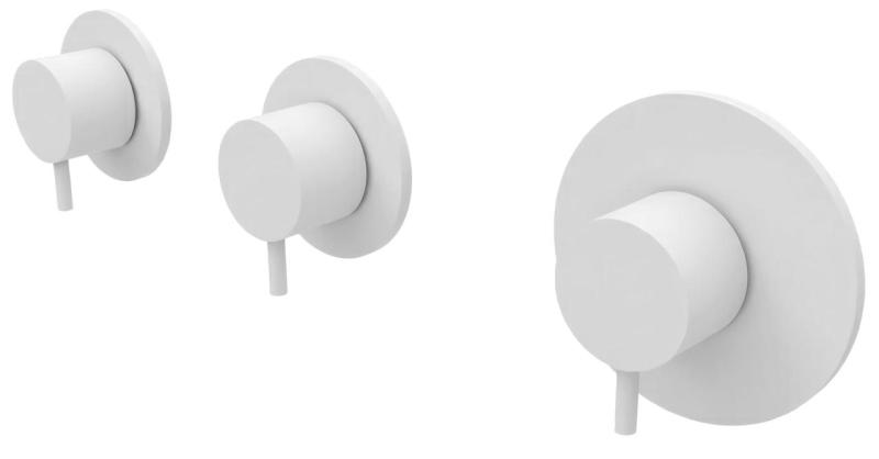Waterevolution Flow Built-in Shower Thermostat with 2 shut-off valves matt white 1208953386