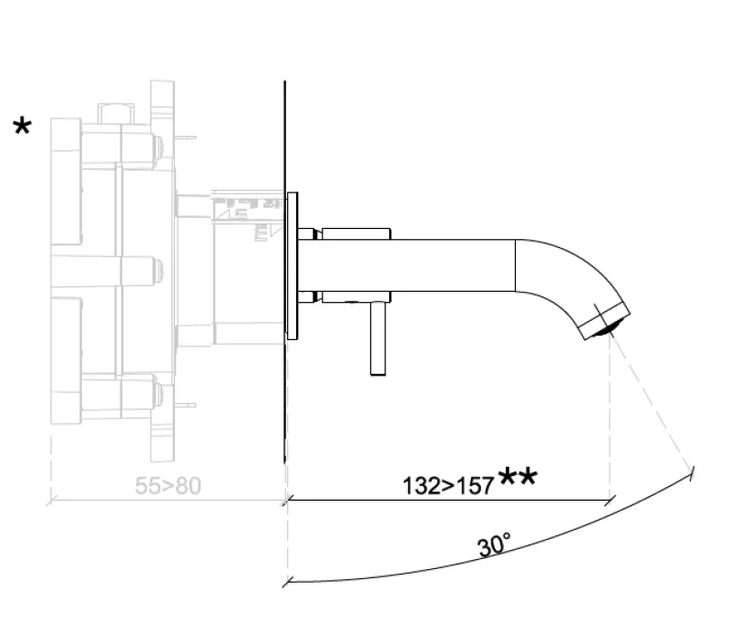 SB Round inbouw wastafelmengkraan mat zwart - 132mm

SB Round upotettu pesuallashana, mattamusta - 132 mm
