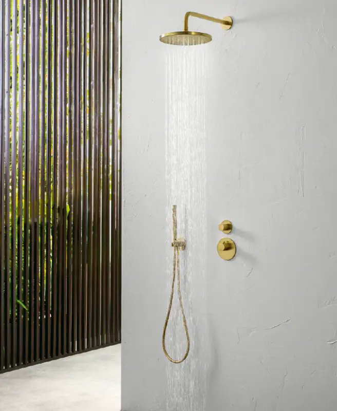 SB Rubinetterie 316 käsisuihkusarja, jossa on letku ja ripustuskoukku, harjattu messinki PVD 1208953547