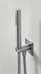 SB 316 Vierkant handdoucheset met slang en ophanghaak RVS