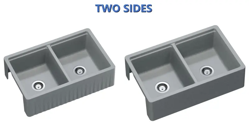 GraniteMy Tradition maaseudun kaksoisallas 2 puoleinen graniittiallas 80x50cm musta päälliasennus, alta-asennus ja tasoasennus 1208953697