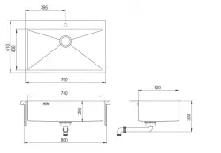Ausmann Weser grote RVS spoelbak antraciet kleur PVD Gun Metal 79x51 met kraangat onderbouw vlakbouw en opbouw 067137

Ausmann Weser suuri ruostumaton teräs pesuallas antrasiitin värinen PVD 