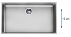 Foster L45 Speciale 45 cm pitkä ruostumaton teräs iso pesuallas 80 x 45 cm alakaappi 1208953743