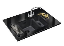 Franke Black muovinen musta tiskiallas 50x41cm alusrakenne 1208953777