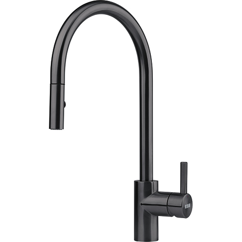 Franke Kitchen tap Eos Neo with spout pull-out spray head brushed black 115.0613.671 - Productafbeelding