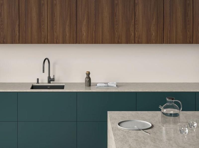 Franke Kitchen tap Eos Neo with spout pull-out spray head brushed black 115.0613.671