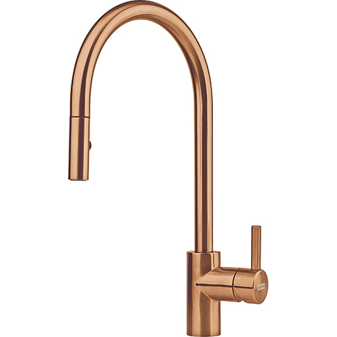 Franke copper Kitchen tap Eos Neo with spout pull-out spray head pvd copper 115.0628.254 - Productafbeelding