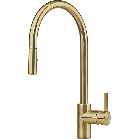 Franke golden Kitchen tap Eos Neo with spout pull-out spray head pvd gold 115.0681.244 - Productafbeelding