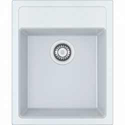 Franke Sirius 2 S2D 610.40 valkoinen muovinen tiskiallas 43x53cm päälle asennettava hanareiällä 114.0568.054