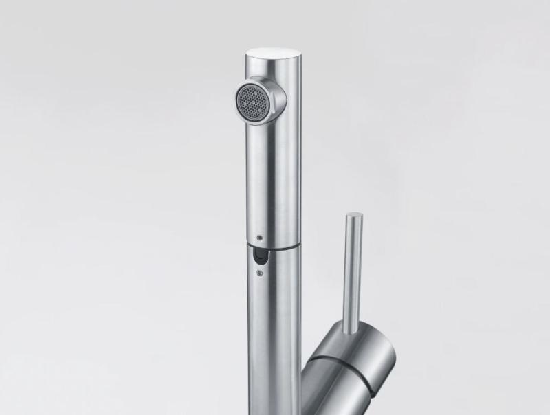 Franke Orbit massiivinen ruostumaton teräs matala keittiöhana vedettävällä ulosvedettävällä nokalla inox 115.0569.461