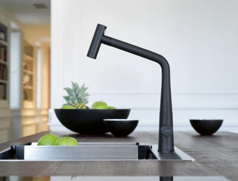 Franke Icon Keittiöhana mattamusta, ulosvedettävä juoksuputki 115.0625.190