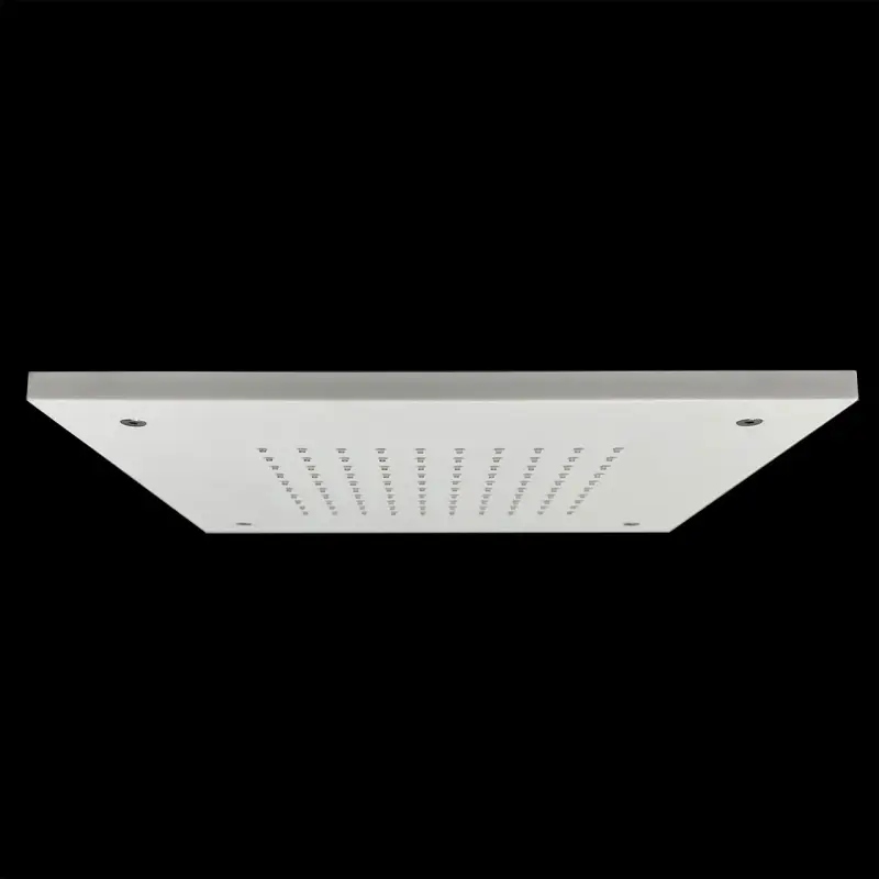 SB Rubinetterie matte white Corian solid surface built-in square rain shower ceiling showerhead 40cm 1208954083