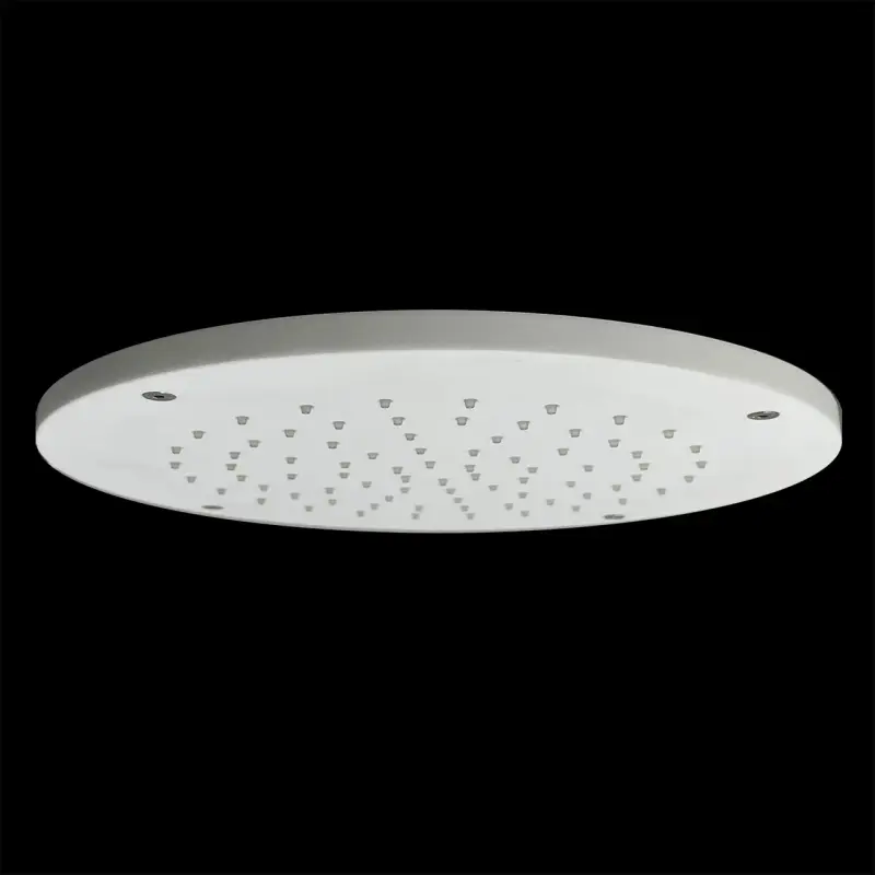 SB Rubinetterie matte white corian solid surface built-in round rain shower ceiling shower head 25 cm 1208954085
