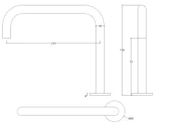 Waterevolution Flow 2-reikäinen pesuallashana ruostumaton teräs T112HIE
