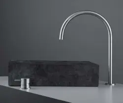 Waterevolution Flow 2-reikäinen pesuallashana täysin ruostumatonta terästä korkealla U-muotoisella 200 mm ulostulolla T1122UIE