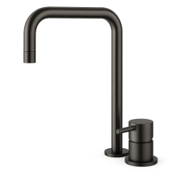 Waterevolution Flow 2-reikäinen pesuallashana korkea juoksuputki 222 PVD Gun Metal T122HGME