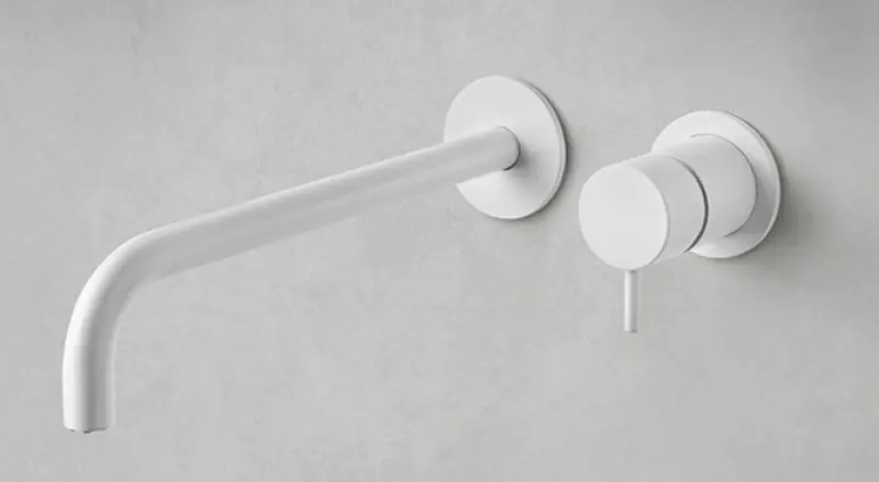 Waterevolution Flow inbouw wastafelkraan wit uitloop 10cm T116BBR-10